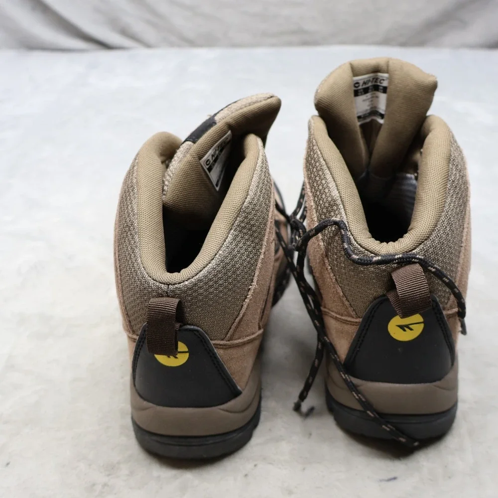Hi-Tec Mens 10.5 Hiking Boots Brown Waterproof Lace Up Mid Cut Outdoor 7198